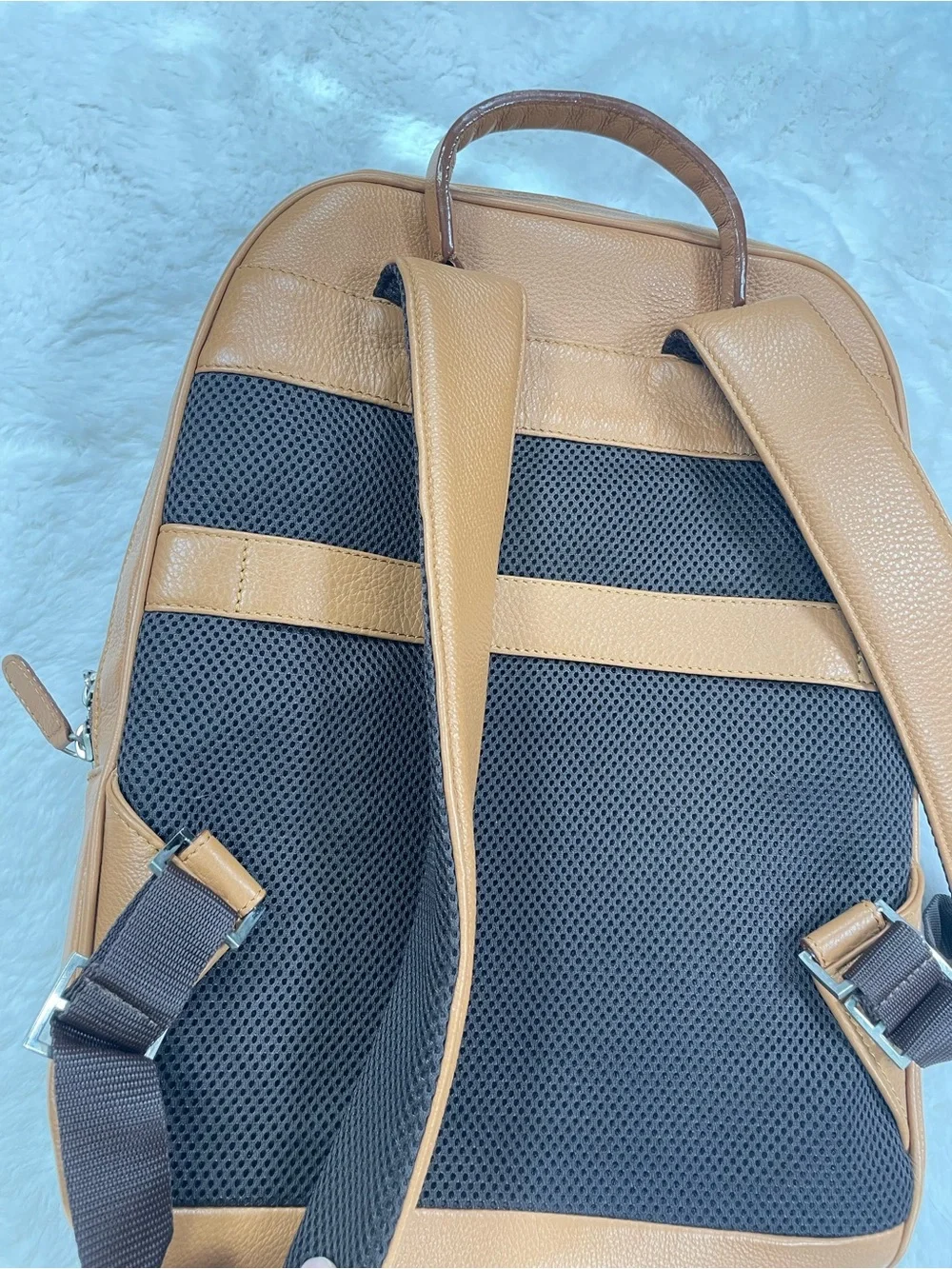 MARUSE Italy Full Grain Leather Laptop Backpack - Like New with Dust Bag